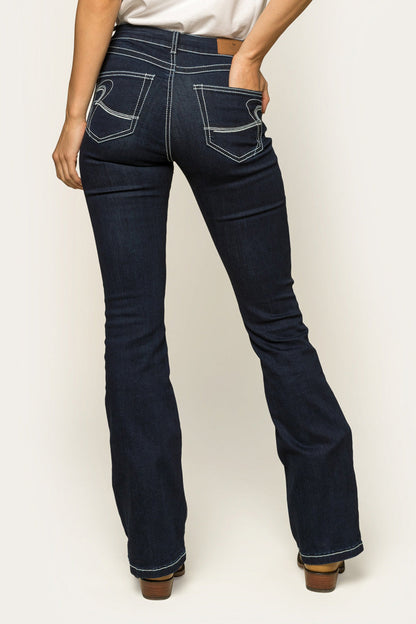 Ringers Western Caroline Womens Mid Rise Bootleg Jean - 8