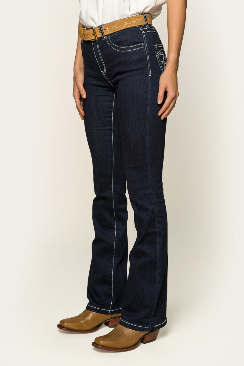 Ringers Western Caroline Womens Mid Rise Bootleg Jean - 9
