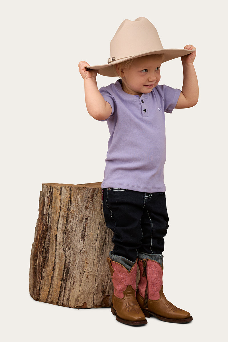 Ringers Western Casey Kids Rib Henley Top - 12