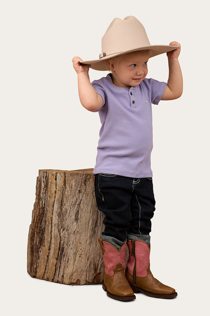 Ringers Western Casey Kids Rib Henley Top - 12