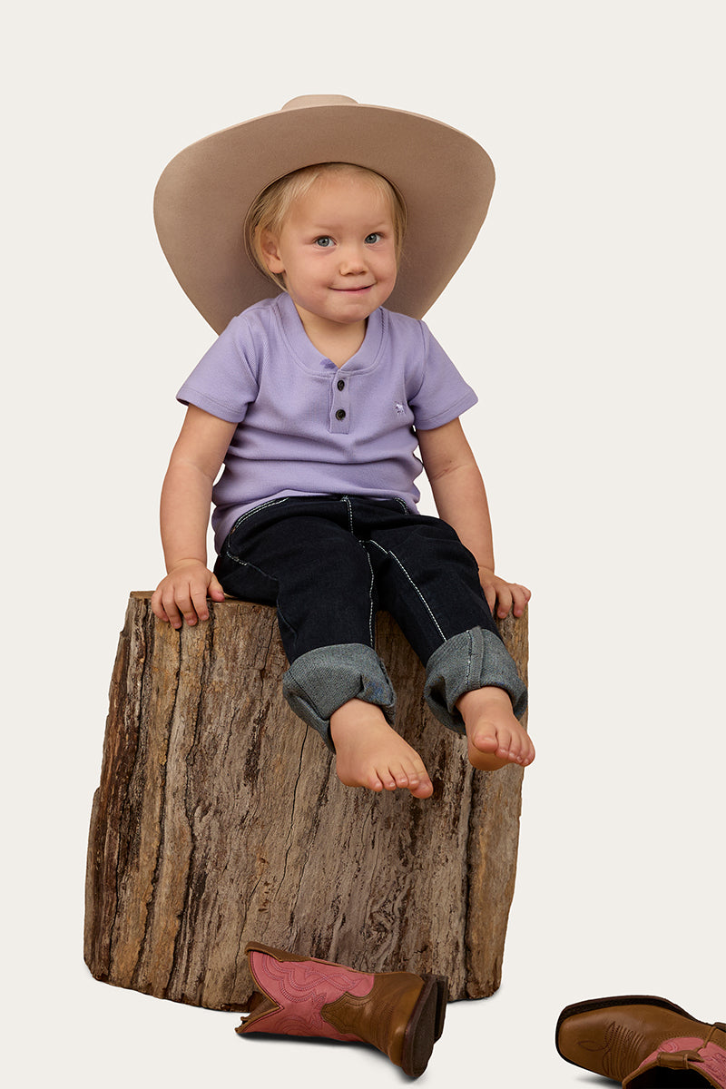 Ringers Western Casey Kids Rib Henley Top - 15