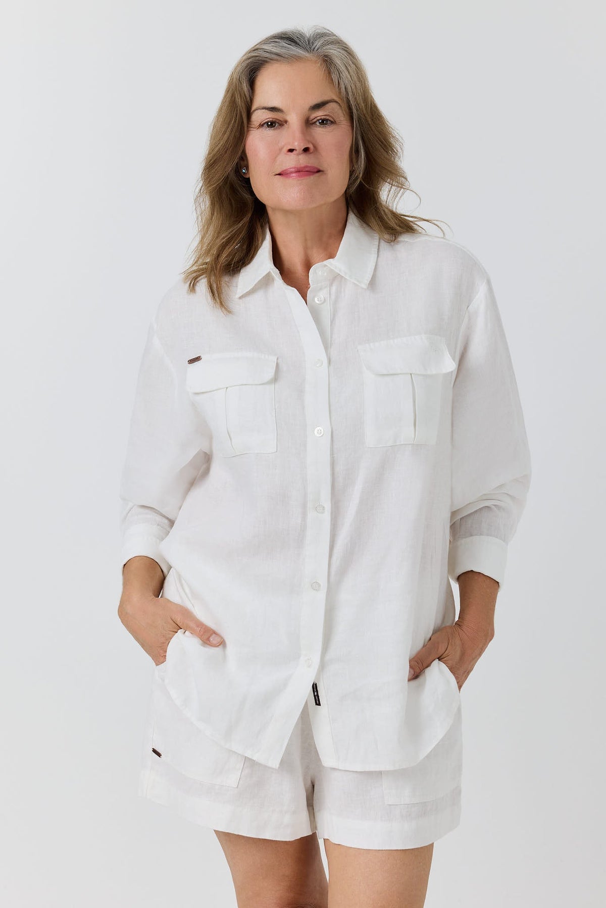 Ringers Western Celine Womens Oversized Linen Shirt - 3