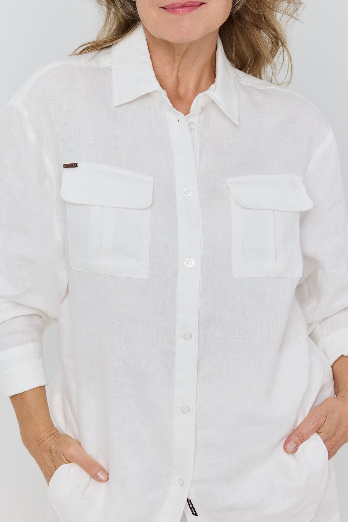 Ringers Western Celine Womens Oversized Linen Shirt - 5