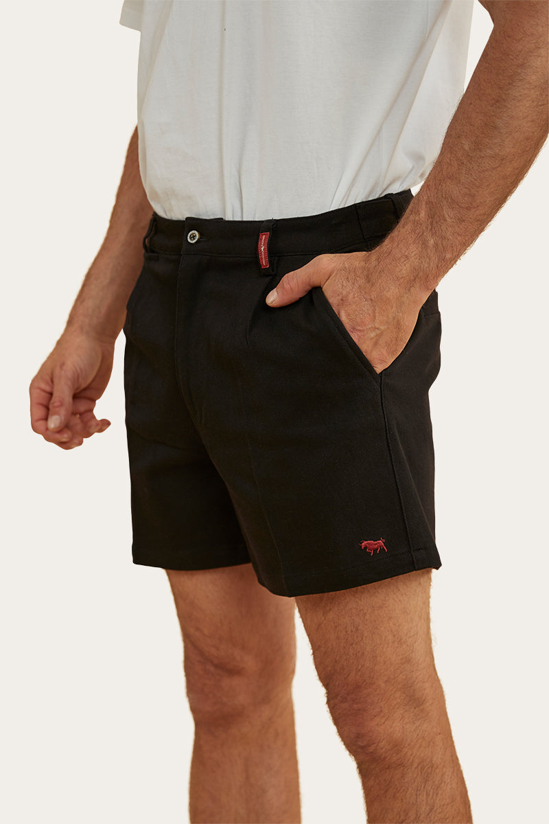 Ringers Western Cloncurry Mens Heavy Weight Work Short - Black