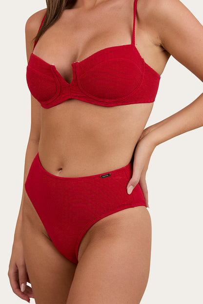 Ringers Western Country Sunset Womens Textured High Waist Bikini Bottom - 2