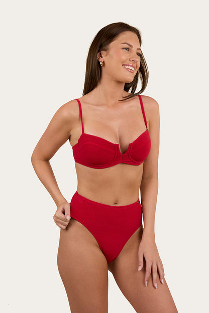 Ringers Western Country Sunset Womens Textured High Waist Bikini Bottom - 8