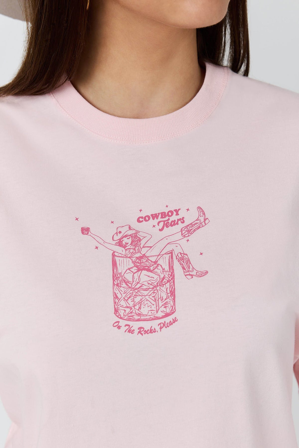 Ringers Western Cowboy Tears Womens Oversized T-Shirt