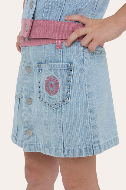 Ringers Western Cowgirl Club Kids Girls Studded Mini - Side