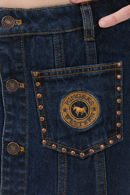 Ringers Western Cowgirl Squad Youth Girls Studded Mini