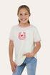 Ringers Western Cross My Heart Youth Girls Ringer T-Shirt - Front