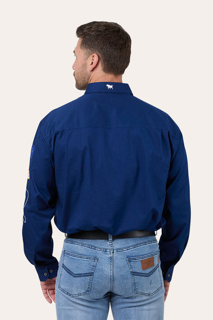 Ringers Western Drive By Mens Full Button Work Shirt - Back