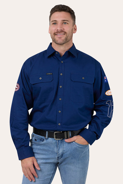 Ringers Western Drive By Mens Full Button Work Shirt - Front
