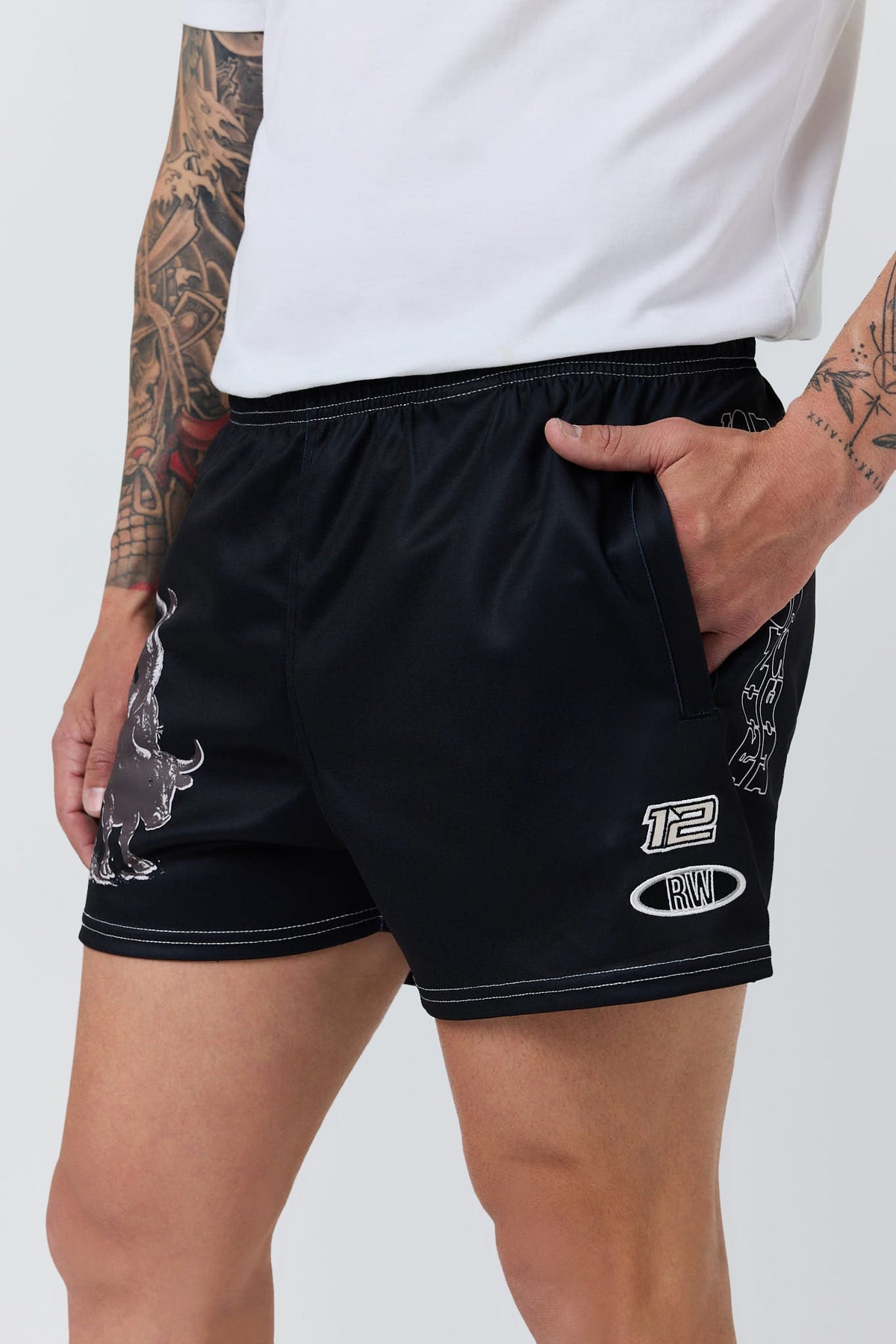Ringers Western Dust Devil Unisex Footy Short - Side