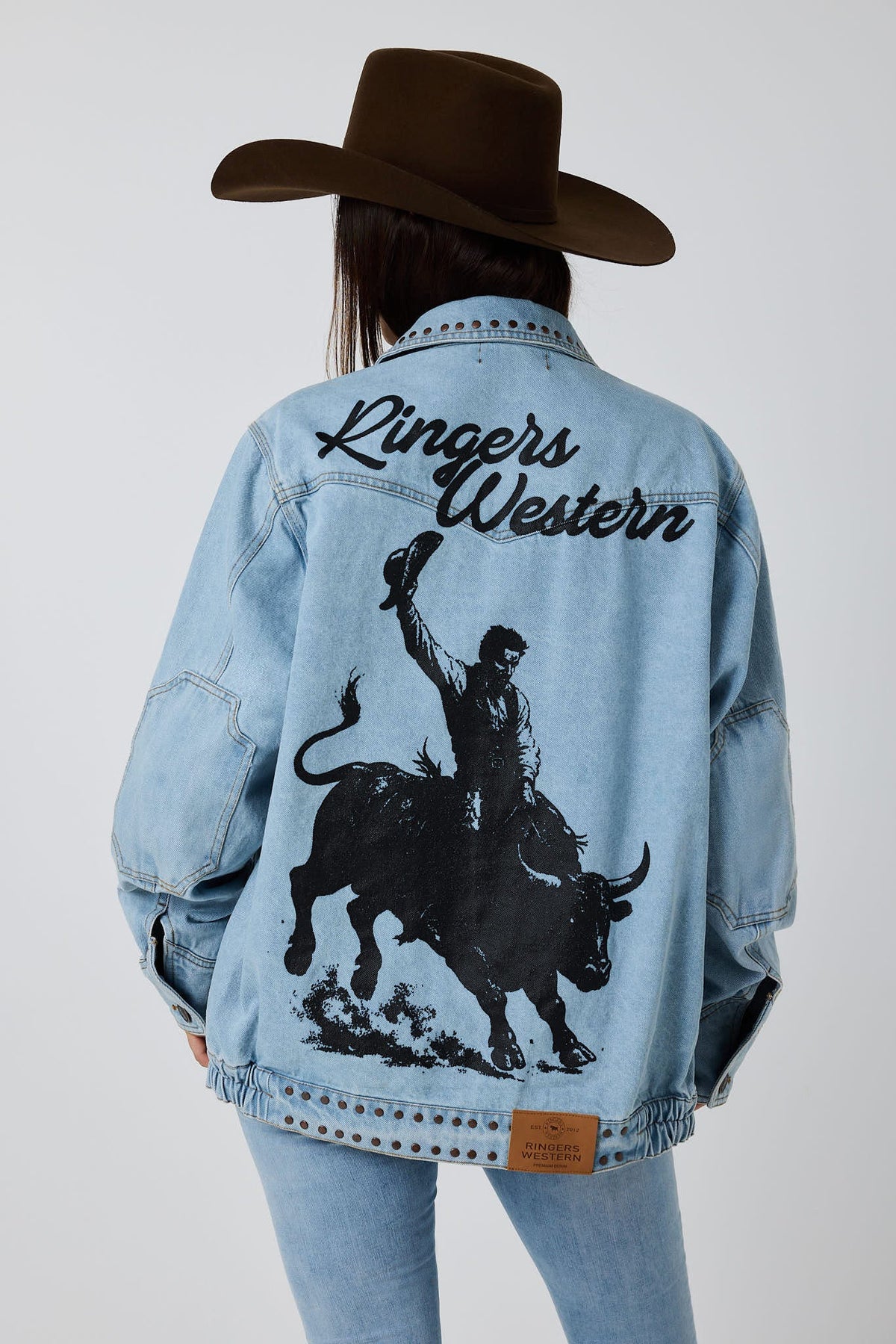 Ringers Western El Rancho Unisex Western Bomber Jacket - Back