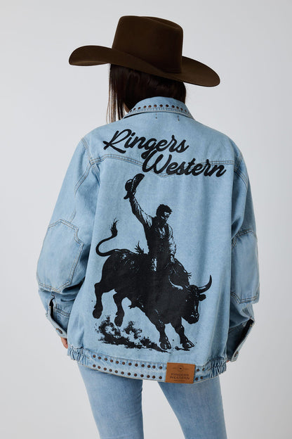 Ringers Western El Rancho Unisex Western Bomber Jacket - Back