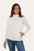 Ringers Western Elament Womens Puffer Vest - Off White Front
