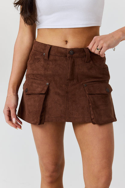 Ringers Western Ember Womens Faux Suede Mini Skirt - Front