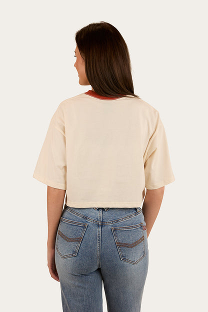 Ringers Western Feeling Lucky Womens Cropped Oversized T-Shirt - 4