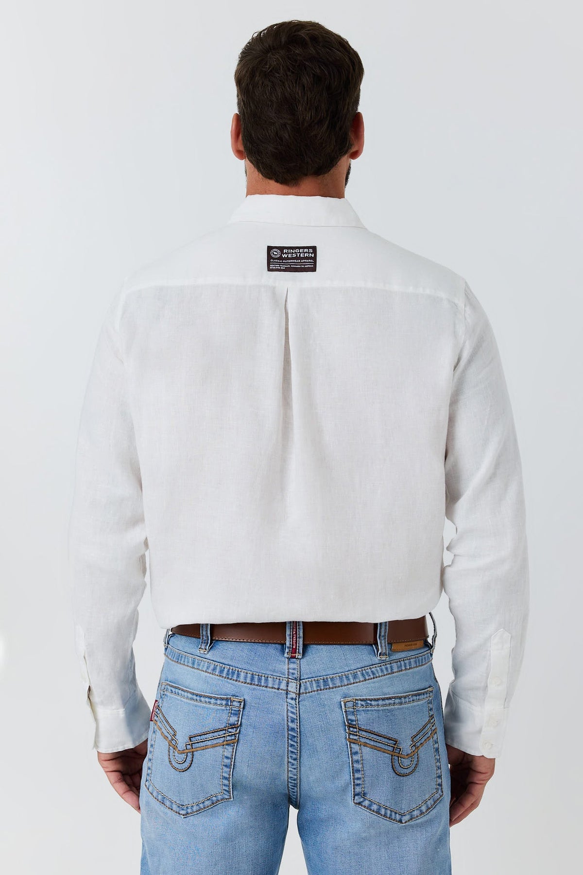 Ringers Western Fieldstone Mens Linen Shirt - 10