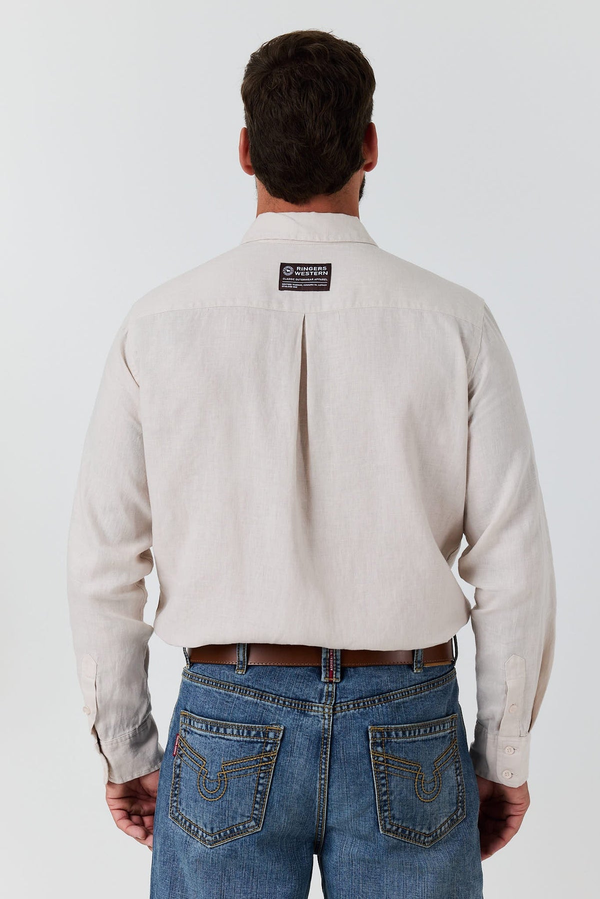 Ringers Western Fieldstone Mens Linen Shirt - 6