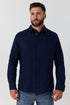 Ringers Western Fieldstone Mens Linen Shirt - Navy