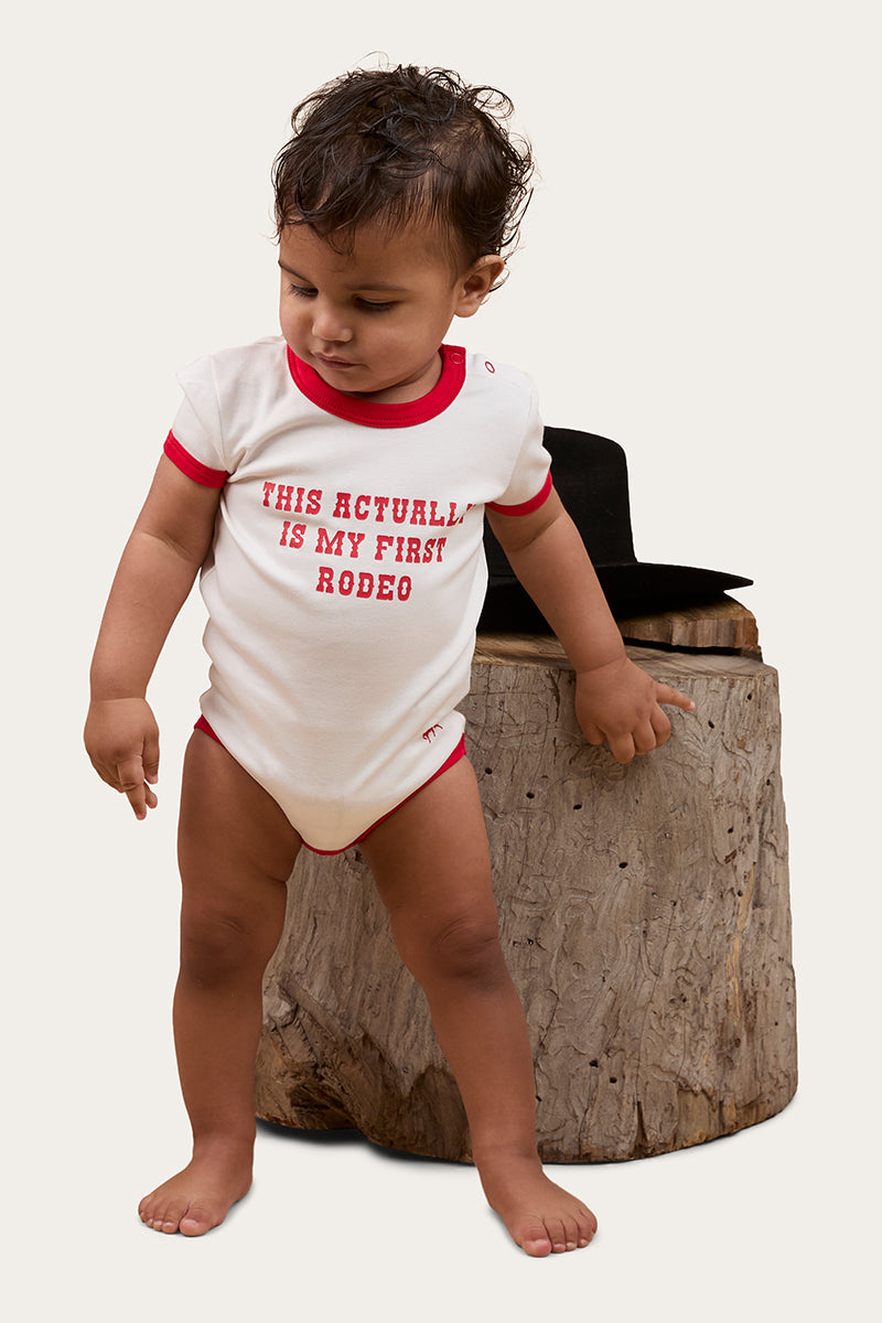 Ringers Western First Rodeo Babies Short Sleeve Romper - 2
