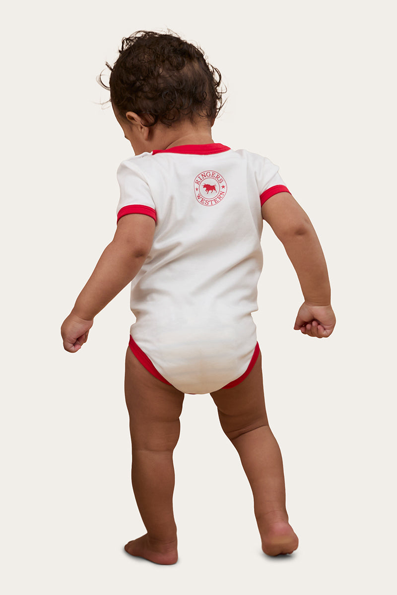 Ringers Western First Rodeo Babies Short Sleeve Romper - 4