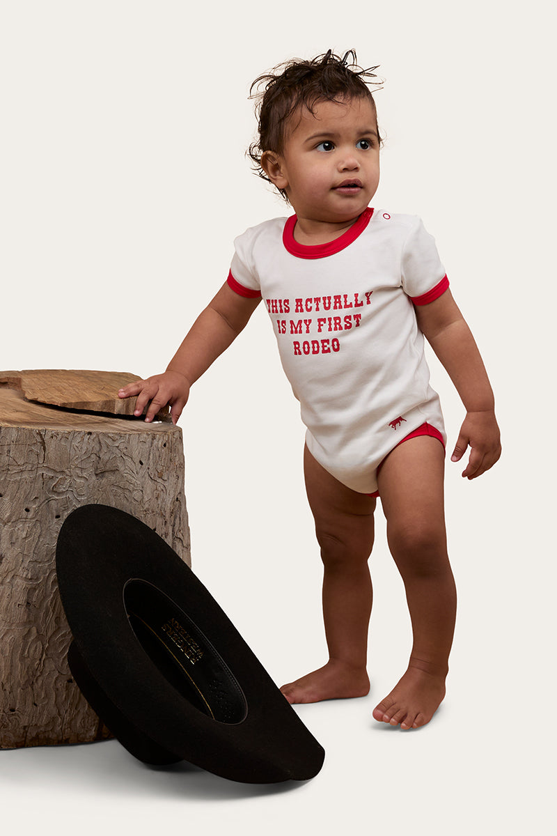 Ringers Western First Rodeo Babies Short Sleeve Romper - 5