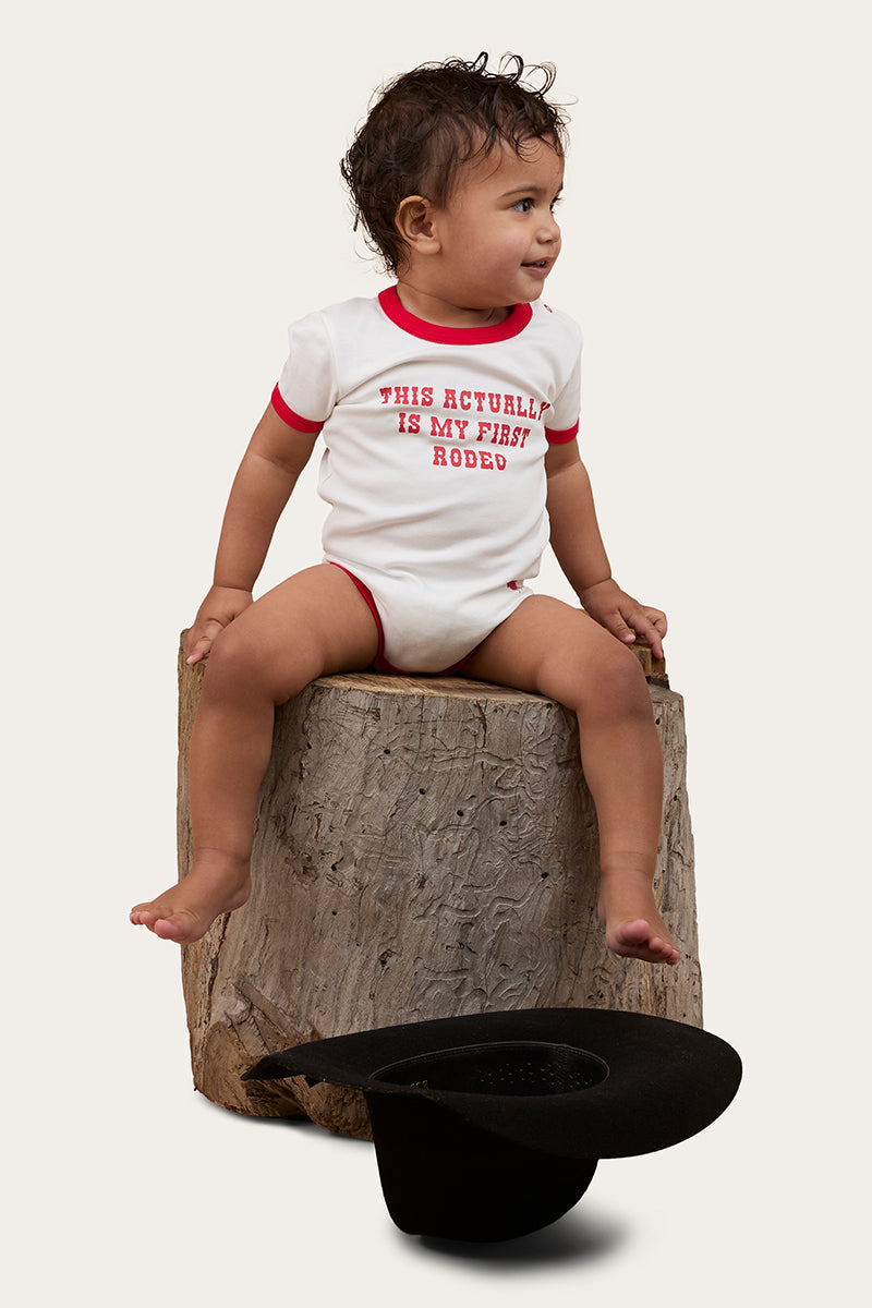 Ringers Western First Rodeo Babies Short Sleeve Romper - 7