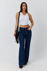 Ringers Western Gabby Womens High Rise Wide Leg Sailor Jean - Classic Blue