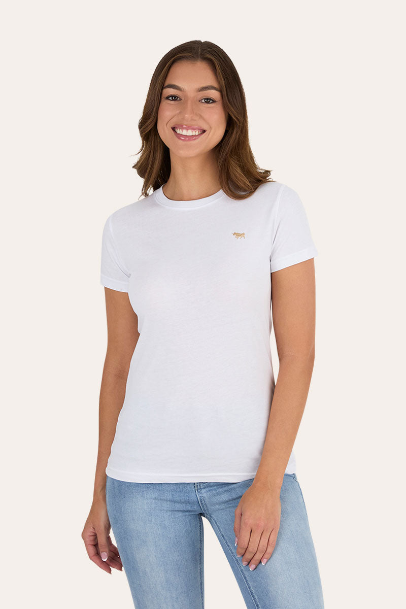 Ringers Western GEC Reeves Womens Classic Fit T-Shirt - White Front
