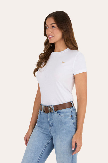 Ringers Western GEC Reeves Womens Classic Fit T-Shirt - White Side
