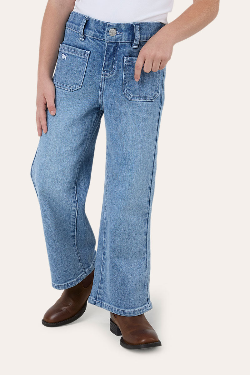 Ringers Western Georgie Kids Girls Wide Leg Jean - Front