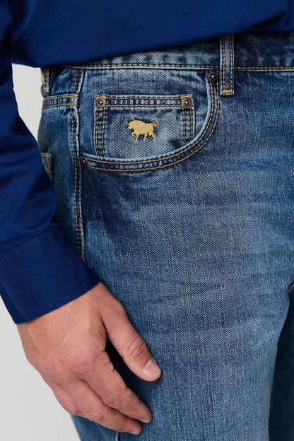 Ringers Western Granger Mens Loose Straight Wide Leg Jean - 4