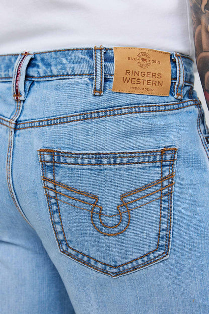 Ringers Western Granger Mens Loose Straight Wide Leg Jean - 5
