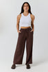 Ringers Western Hattie Womens Linen Drawstring Pant - Chocolate