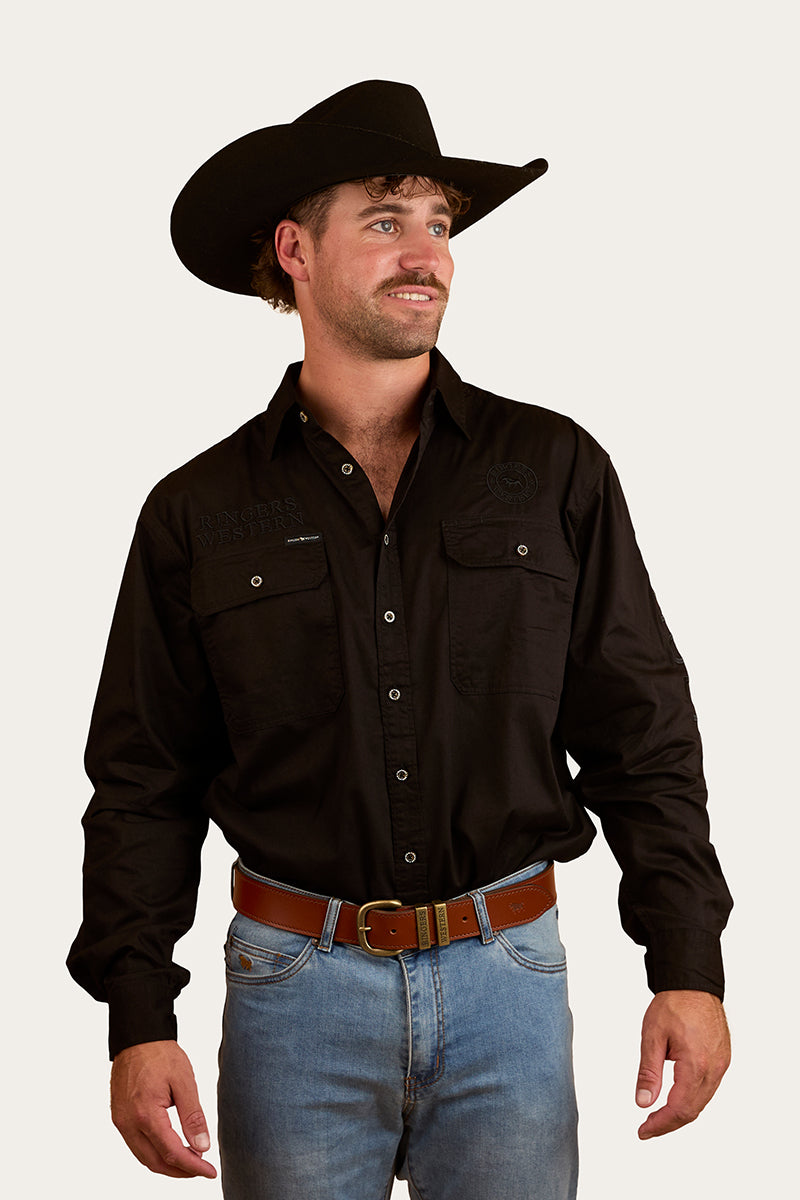 Ringers Western Hawkeye Mens Full Button Work Shirt - 16