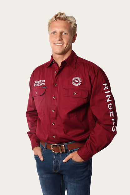 Ringers Western Hawkeye Mens Full Button Work Shirt - 3