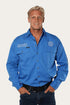 Ringers Western Hawkeye Mens Full Button Work Shirt - Blue