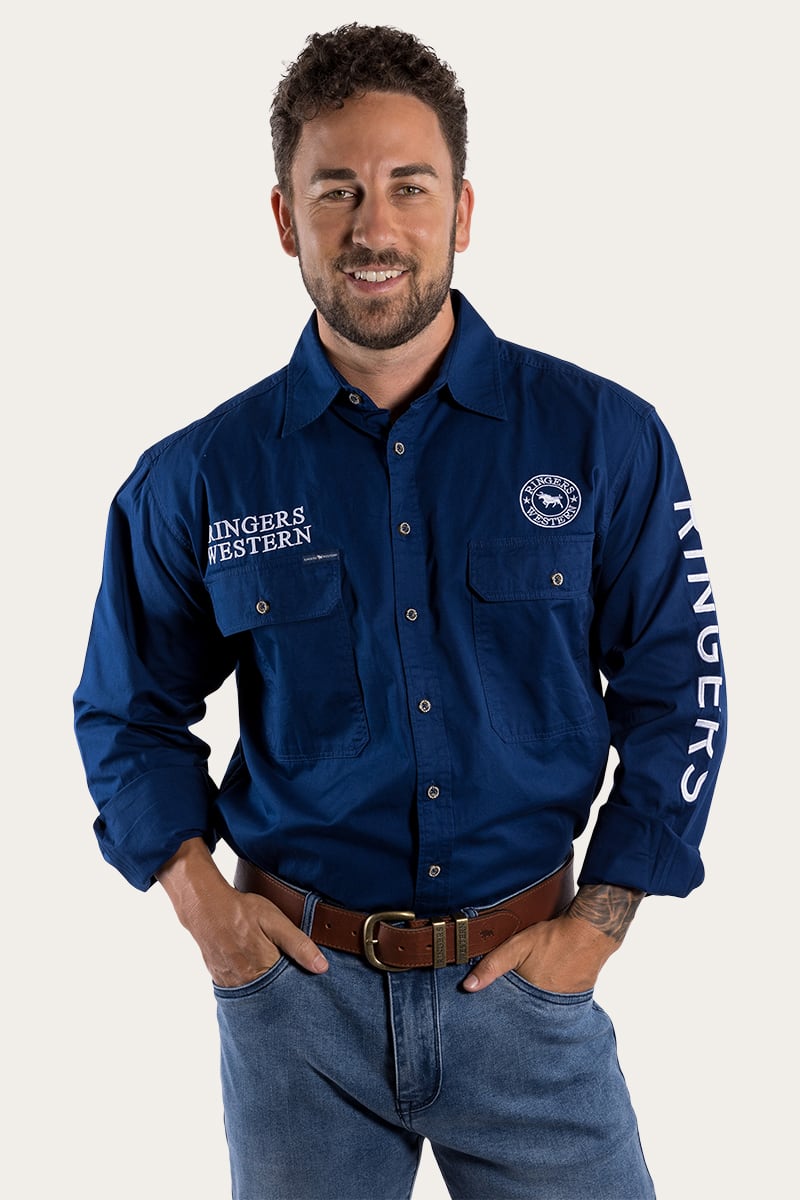 Ringers Western Hawkeye Mens Full Button Work Shirt - 15