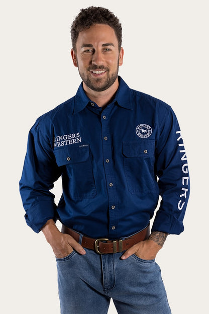 Ringers Western Hawkeye Mens Full Button Work Shirt - 15
