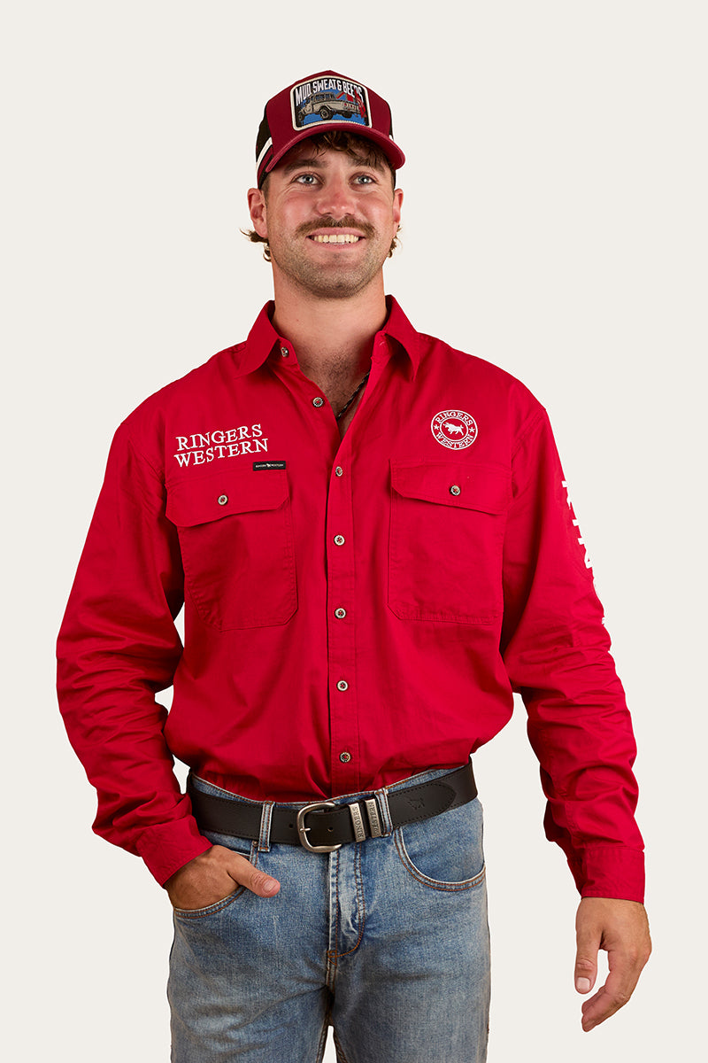 Ringers Western Hawkeye Mens Full Button Work Shirt - 16