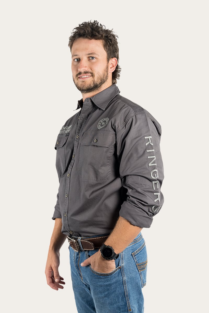Ringers Western Hawkeye Mens Full Button Work Shirt - 2