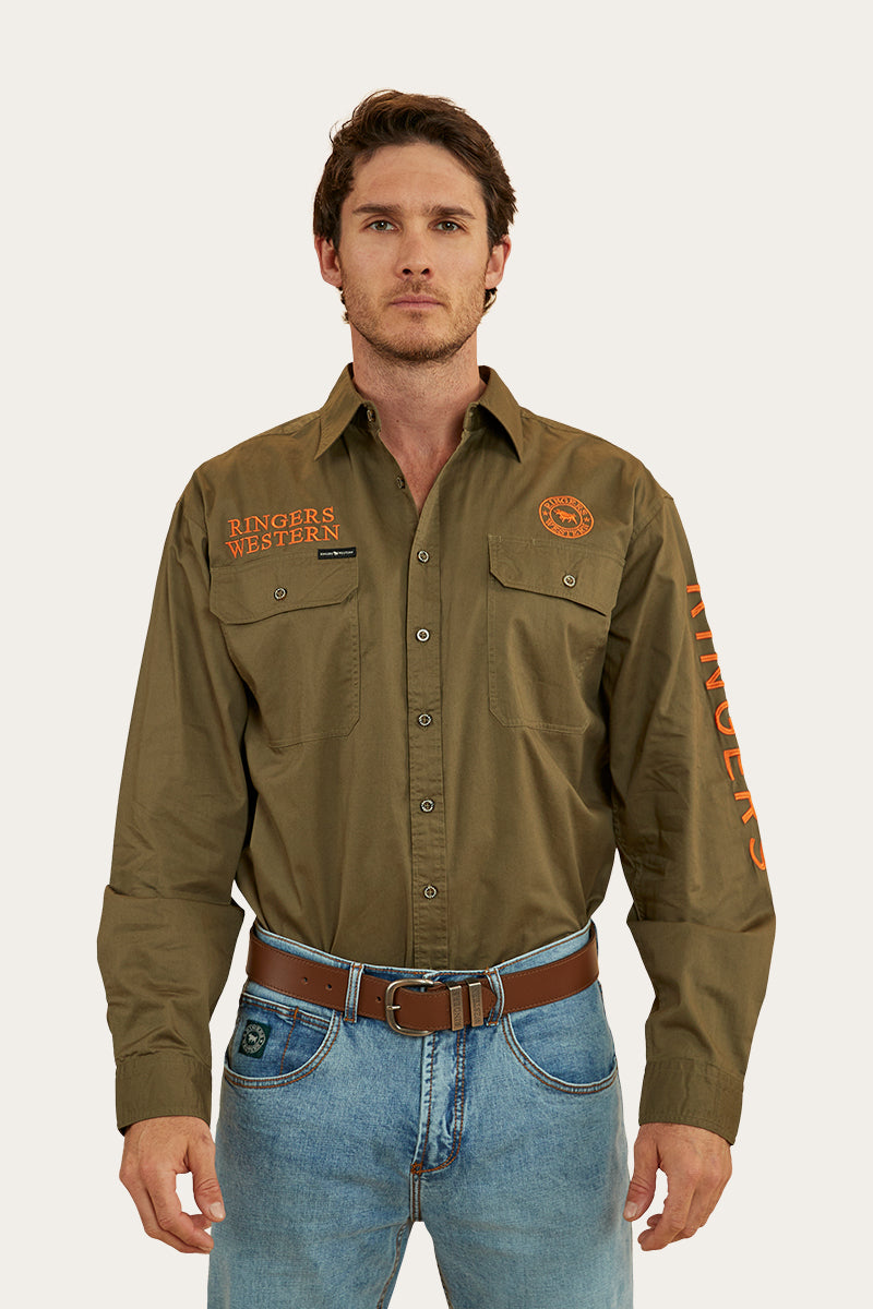 Ringers Western Hawkeye Mens Full Button Work Shirt - 4