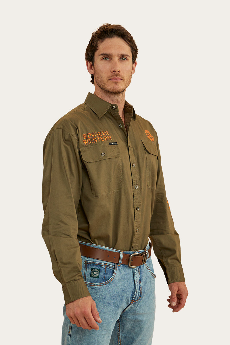 Ringers Western Hawkeye Mens Full Button Work Shirt - 8