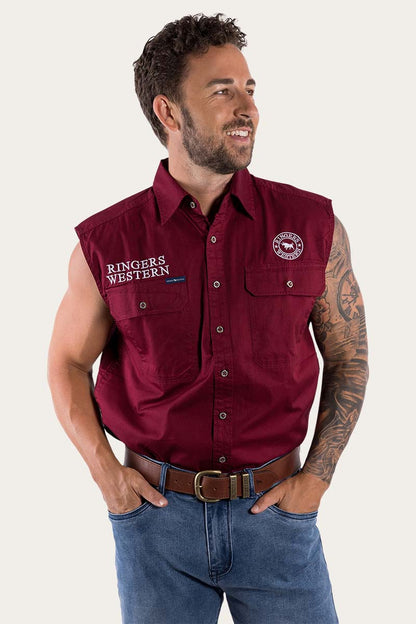 Ringers Western Hawkeye Mens Sleeveless Work Shirt - 14