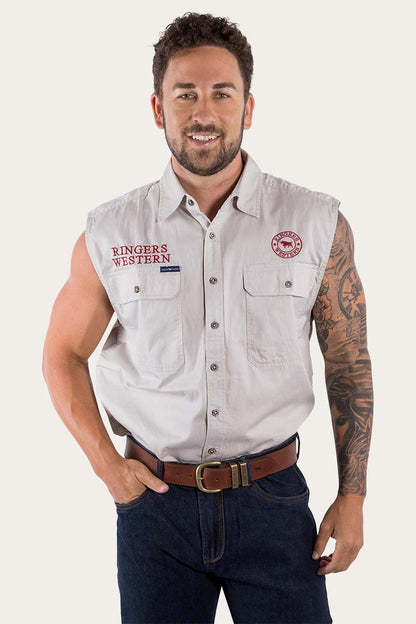 Ringers Western Hawkeye Mens Sleeveless Work Shirt
