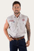 Ringers Western Hawkeye Mens Sleeveless Work Shirt