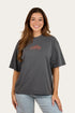 Ringers Western Hey Cowboy Womens Oversized T-Shirt - Front