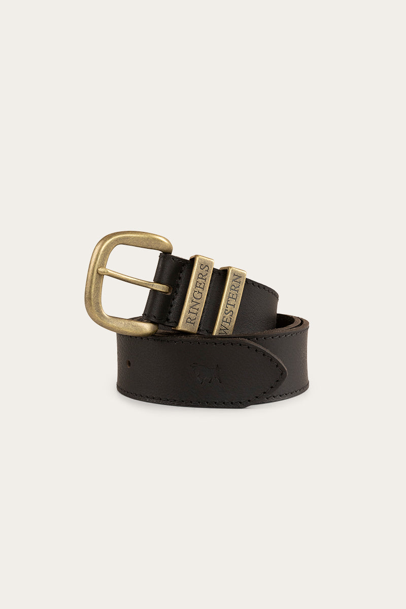 Ringers Western James Belt - 100% Australian Made - Black Gold